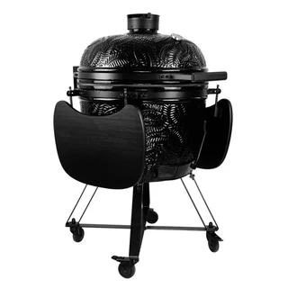 Barbacoa Kamado Kamal Negro 53 cm Cerámica Carbón Vegetal Premium