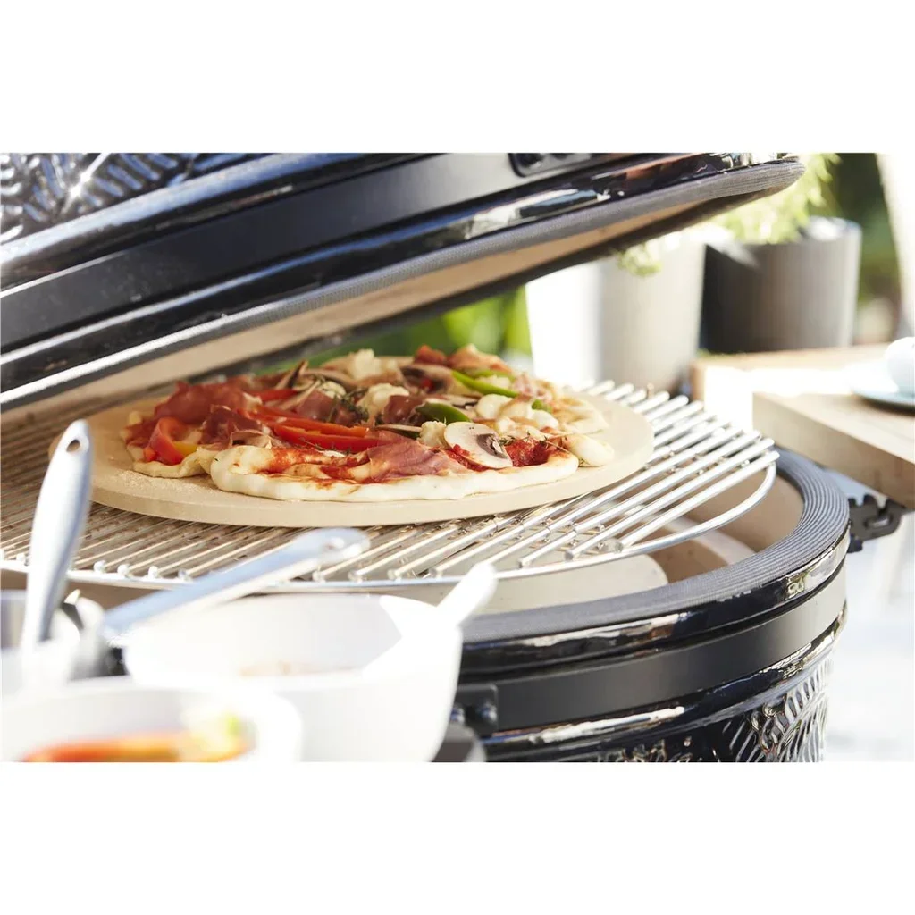 Barbacoa Kamado Kamal Negro 53 cm Cerámica Carbón Vegetal Premium