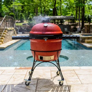 Barbacoa Kamado Big Joe II Cerámica 61 cm Carbón Vegetal Parrilla BBQ