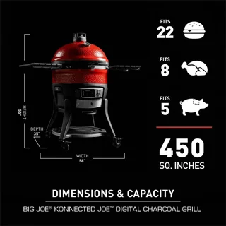 Barbacoa Kamado Big Joe WiFi Cerámica 61 cm Cocción Lenta
