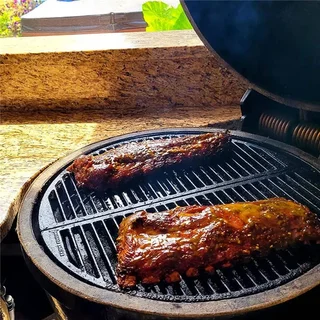 Barbacoa Kamado Goldens de Hierro Fundido con Carrito Móvil 52 cm