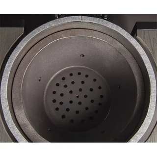 Barbacoa Kamado Goldens de Hierro Fundido con Carrito Móvil 52 cm