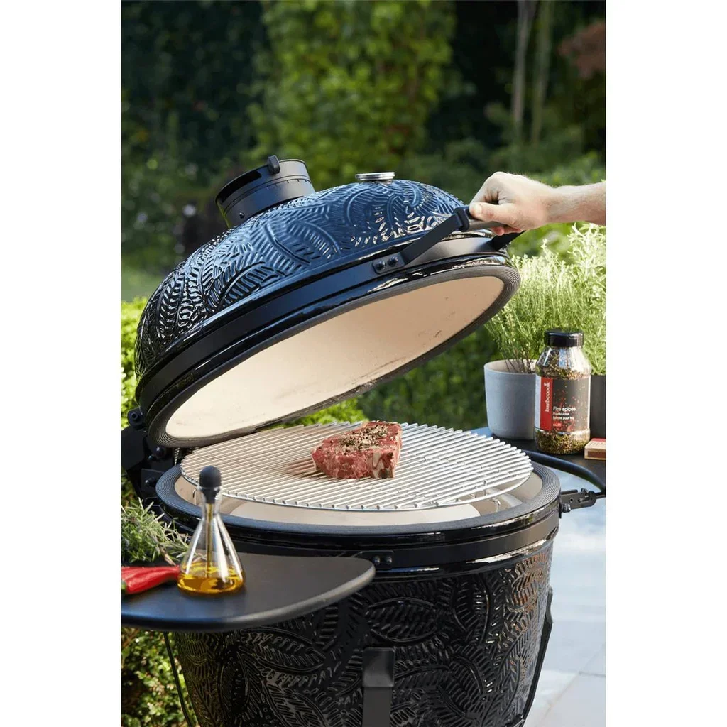 Barbacoa Kamado Kamal 60 cm Barbecook Cerámica Carbón Vegetal Negro Multifunción