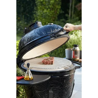 Barbacoa Kamado Kamal 60 cm Barbecook Cerámica Carbón Vegetal Negro Multifunción