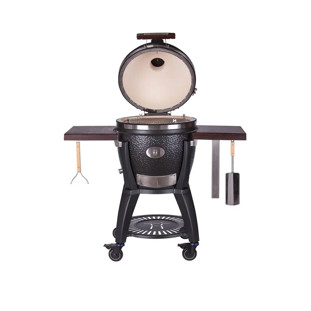 Barbacoa Kamado Monolith AVANTGARDE CLASSIC con Carrito, Funda y Piedra para Pizza