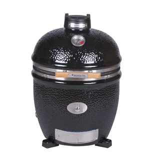 Barbacoa Kamado Monolith CLASSIC ProSerie 2.0 Negro - 44 cm, Smart Grid, 10 personas