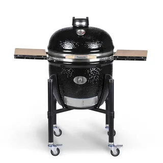 Barbacoa Kamado Monolith LeCHEF ProSerie 2.0 con Carrito, Funda y Piedra para Pizza