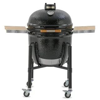 Barbacoa Kamado Monolith ONE 66 Negro con Carro - Parrilla de Cerámica Premium 52cm
