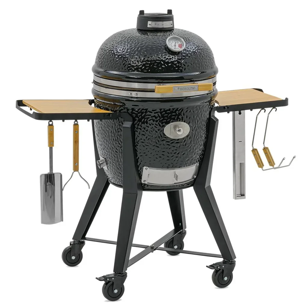 Barbacoa Kamado Monolith TWO 66 Negro con Carro - 52 cm