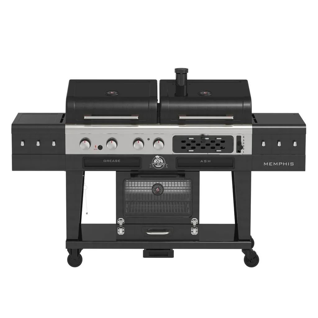 Barbacoa híbrida Pit Boss Memphis Ultimate 2.0 grill gas carbón ahumador horno pizza 4 en 1
