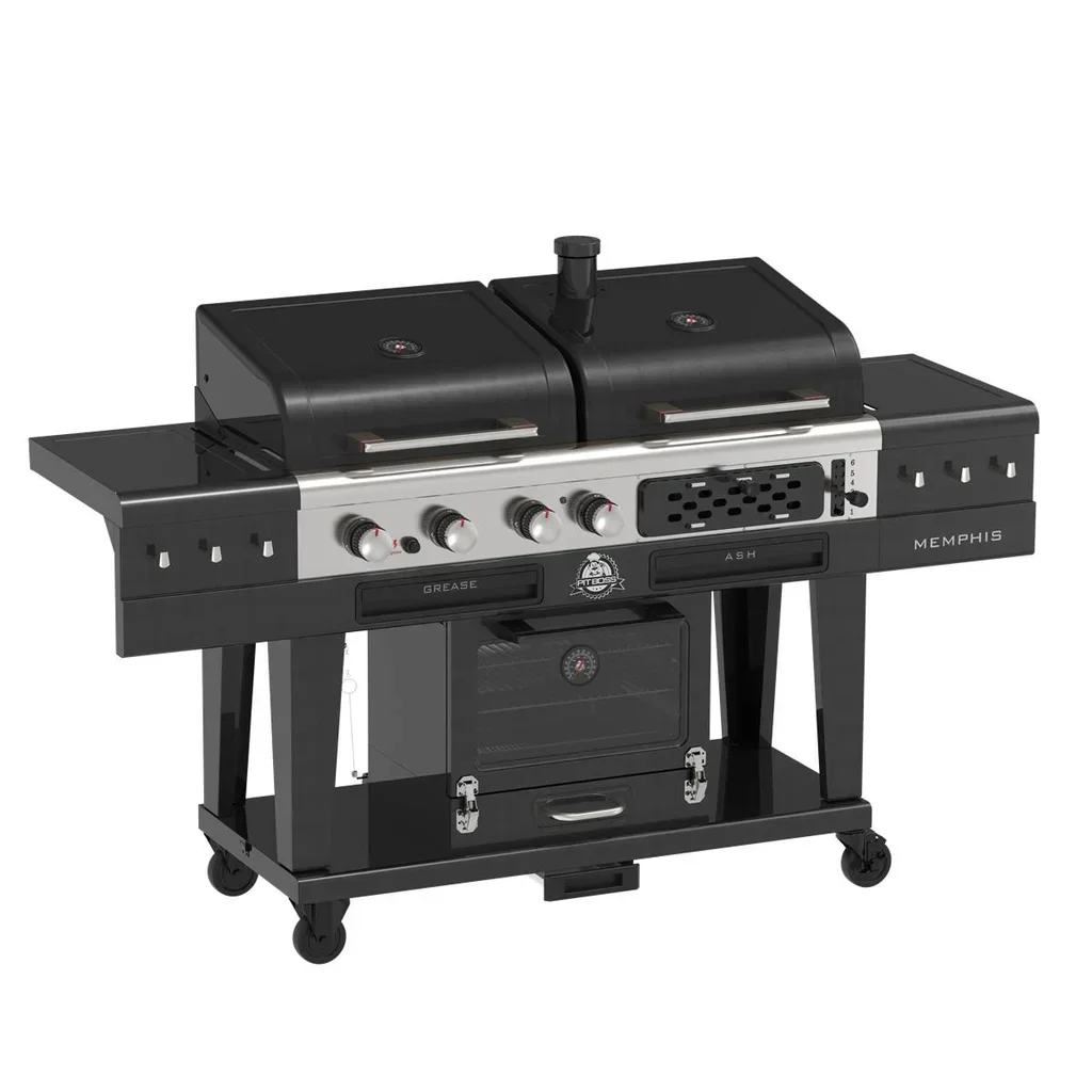 Barbacoa híbrida Pit Boss Memphis Ultimate 2.0 grill gas carbón ahumador horno pizza 4 en 1