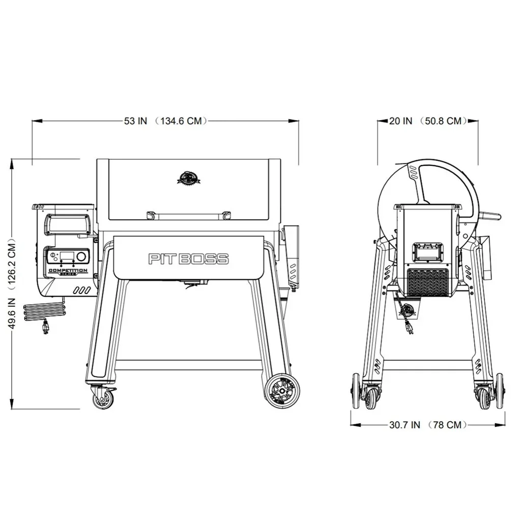 Pit Boss Competition Series 1600 Parrilla de Pellets Ahumador Pro WiFi Barbacoa
