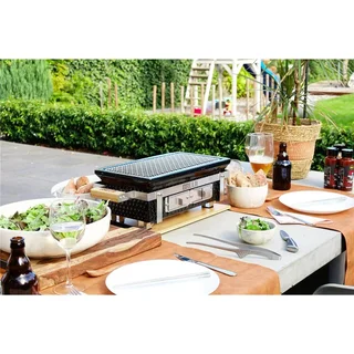 Japanese table barbecue Osaka Shichirin black rectangular 52cm