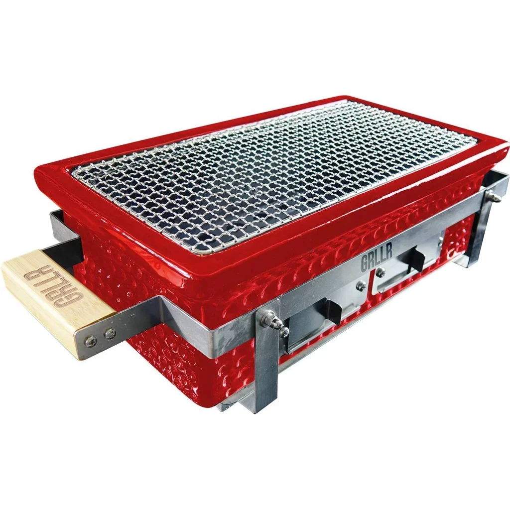 Barbacoa de mesa japonesa Osaka Shichirin roja portátil 52 cm