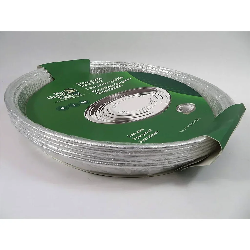 Bandejas de Aluminio Desechables Big Green Egg M/MX/S Conveggtor Pack de 5