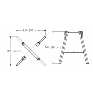 Soporte elevado plegable Big Green Egg MiniMax 60cm metal