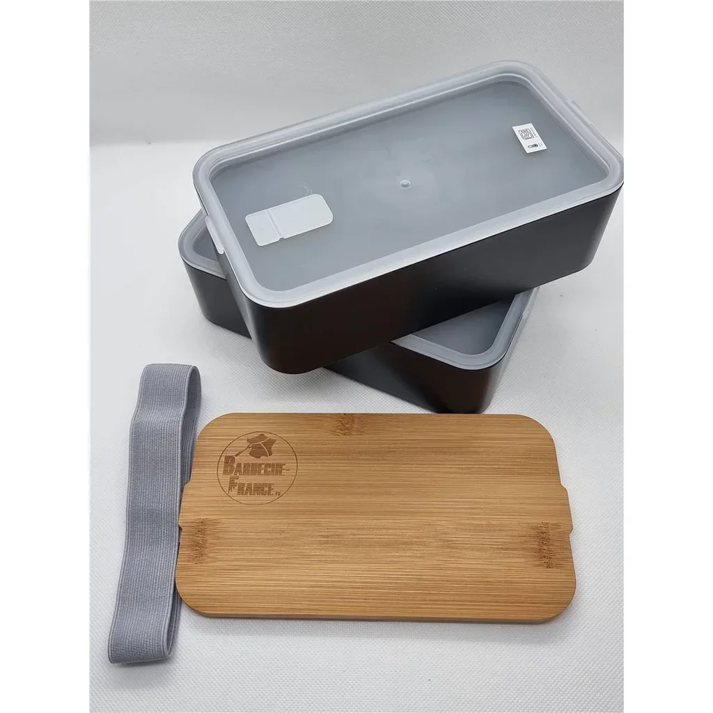 Fiambrera Bento con Compartimentos y Tapa de Bambú Baladéo 19cm