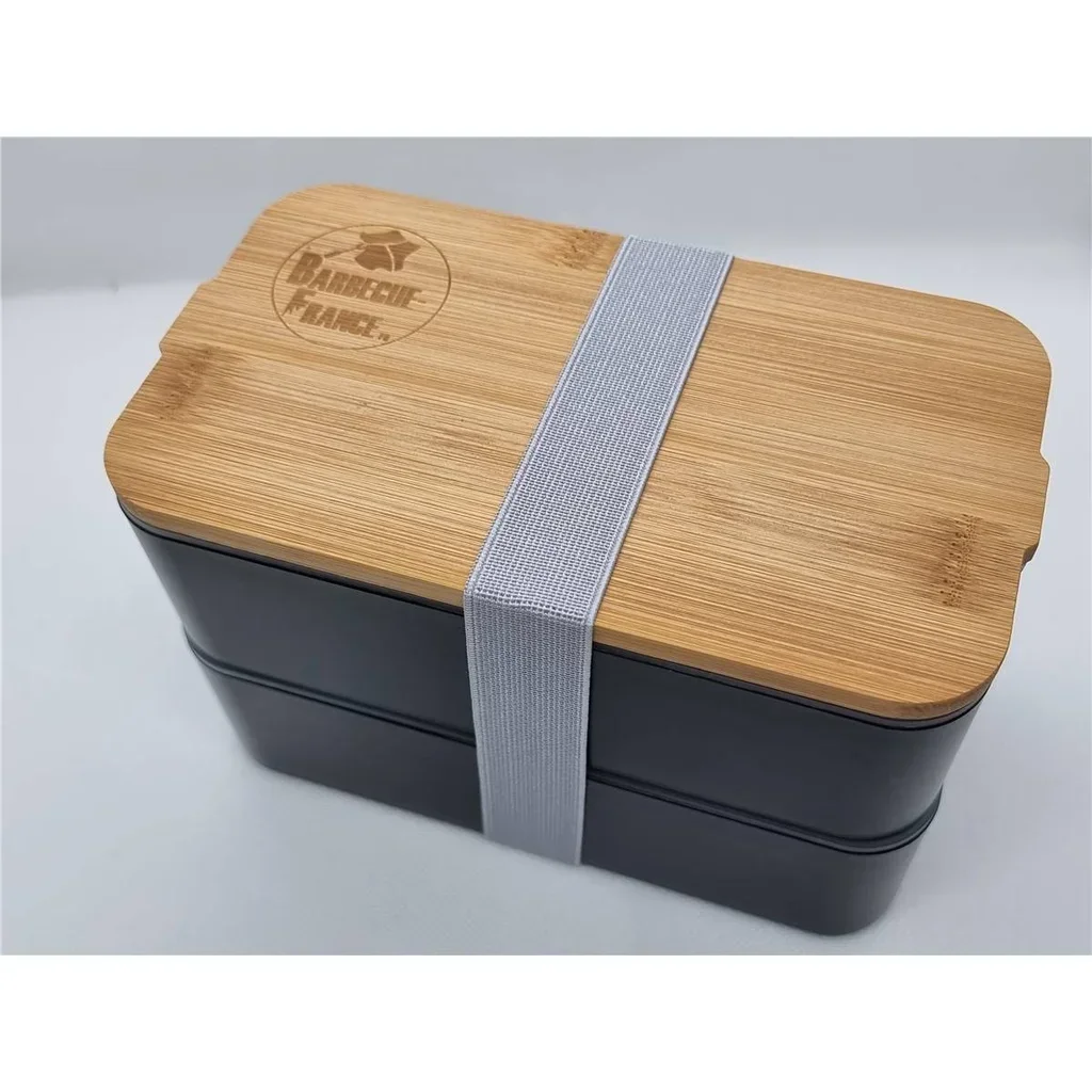Fiambrera Bento con Compartimentos y Tapa de Bambú Baladéo 19cm
