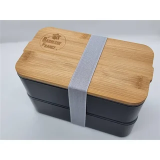 Fiambrera Bento con Compartimentos y Tapa de Bambú Baladéo 19cm