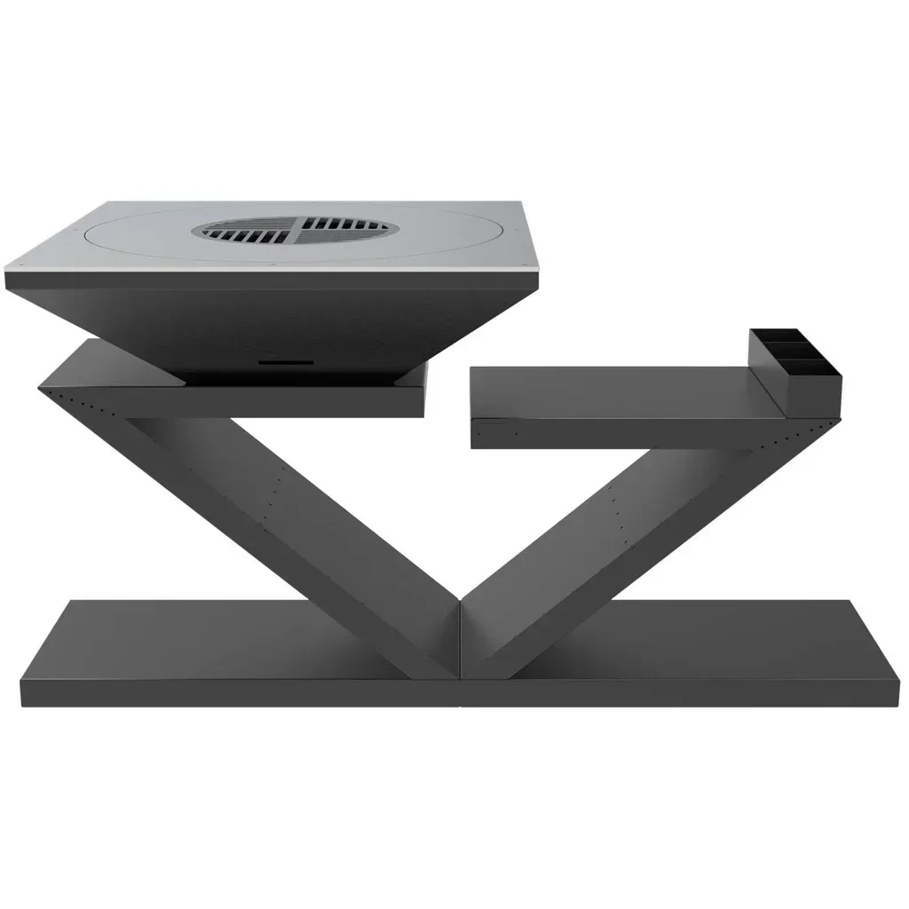 Brasero Doble Z Negro Plancha Cuadrada 90x90 cm Acero al Carbono