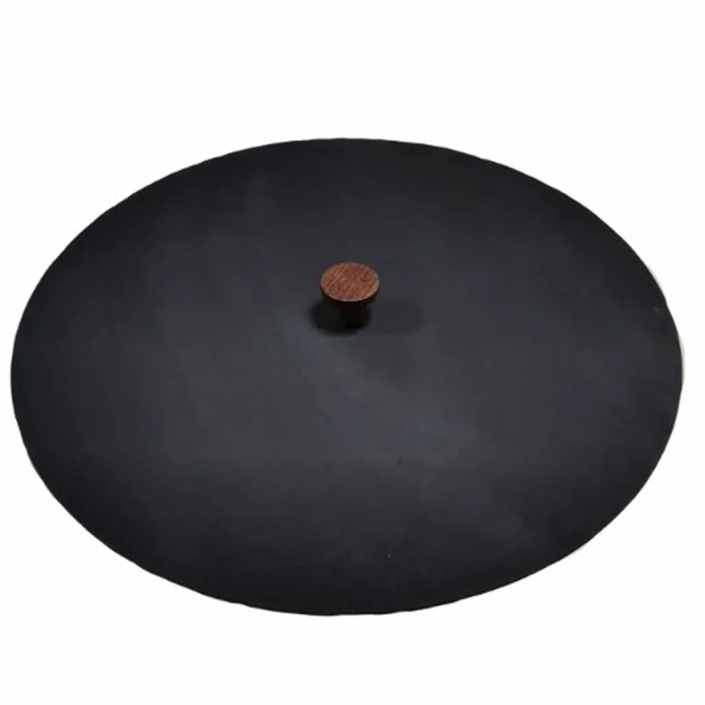 Tapa Apagafuegos Brasero 100 cm Negro Mate con Mango Integrado