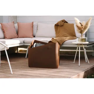 Brasero Exterior KRAK LEVANT 3 en 1 - Estilo Industrial Flor de Óxido