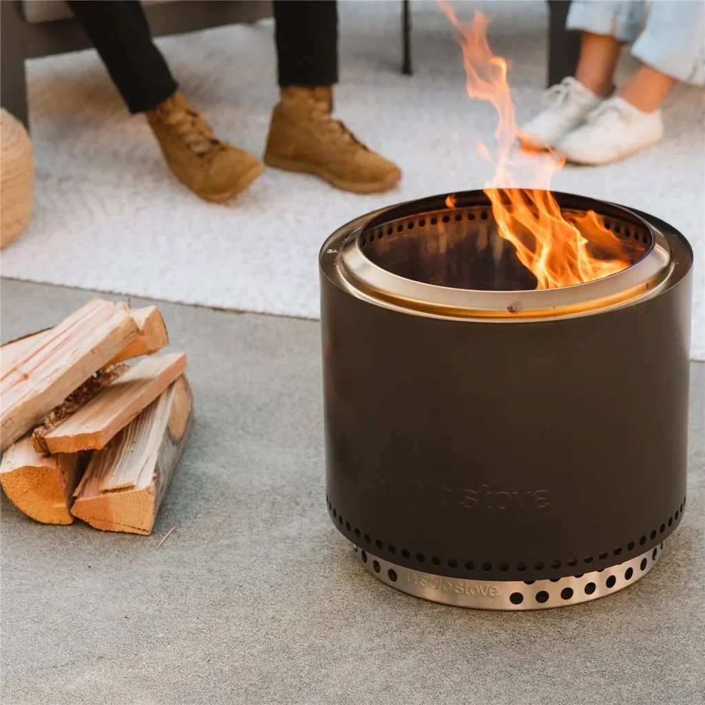 Brasero Exterior Solo Stove Bonfire 49,5 cm Acero Inoxidable sin Humo con Soporte