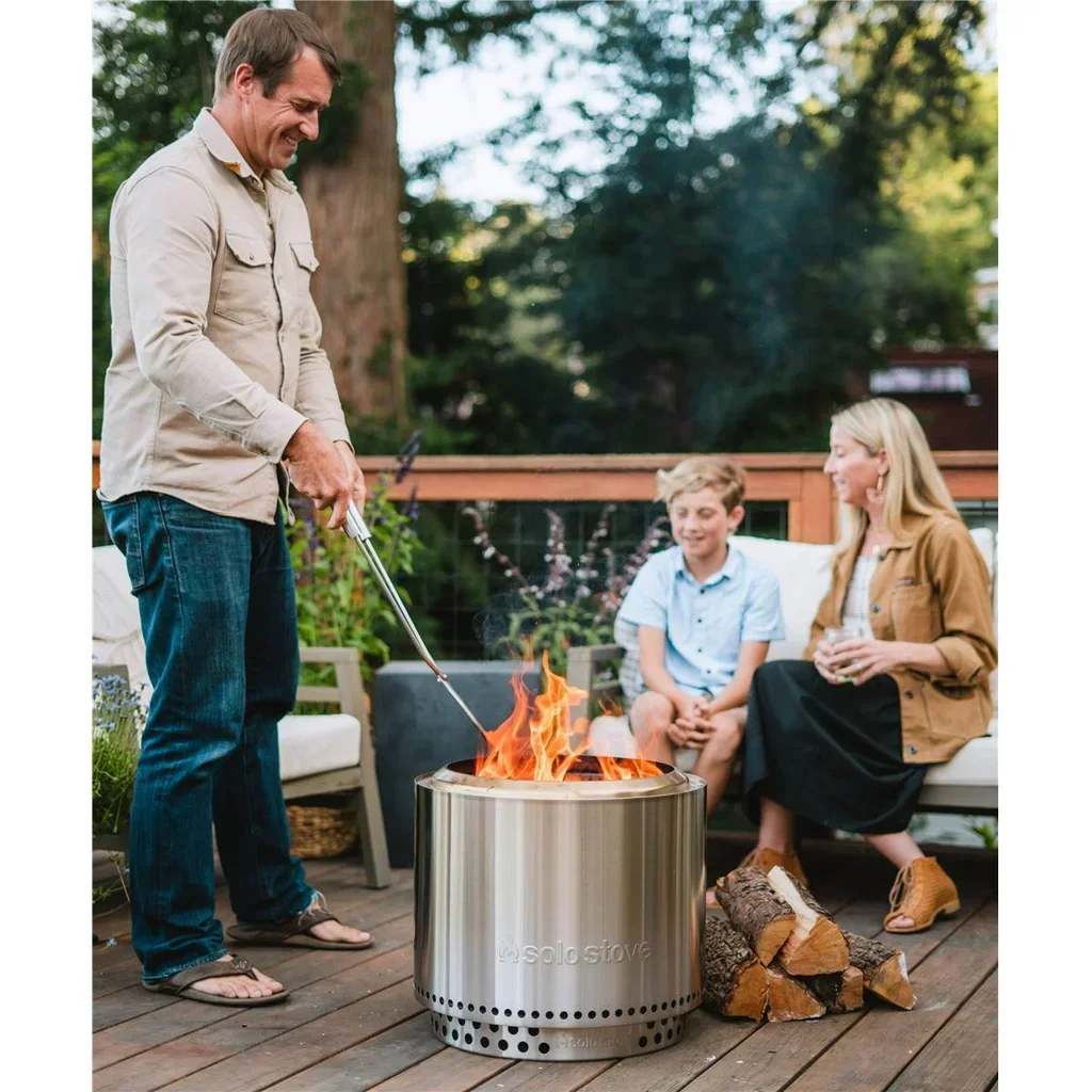Brasero sin humo Solo Stove Bonfire 49,5 cm con soporte para jardín y terraza