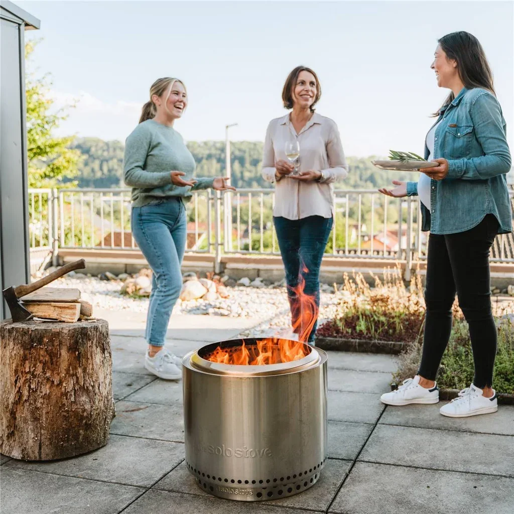 Brasero sin humo Solo Stove Bonfire 49,5 cm con soporte para jardín y terraza