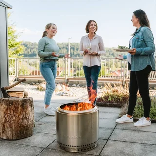 Brasero sin humo Solo Stove Bonfire 49,5 cm con soporte para jardín y terraza