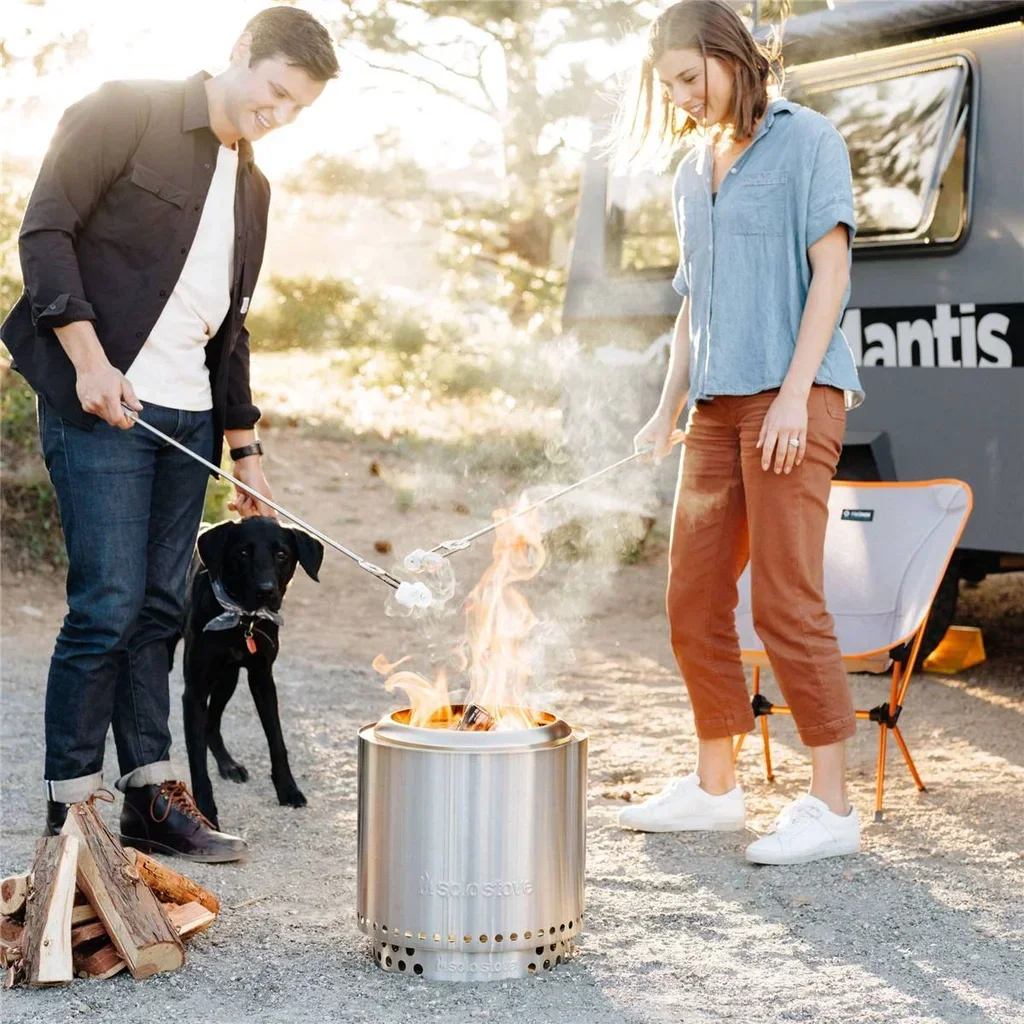 Solo Stove Ranger 38cm Brasero de Acero Inoxidable sin Humo con Soporte