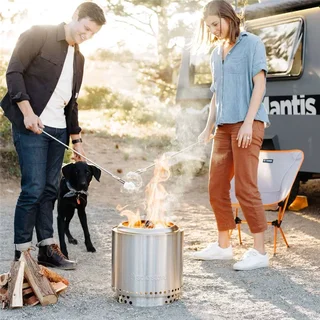 Solo Stove Ranger 38cm Brasero de Acero Inoxidable sin Humo con Soporte