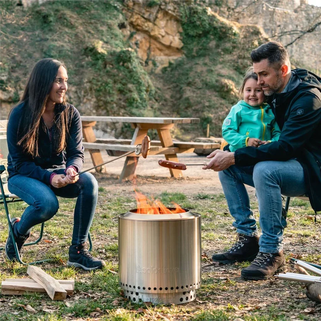 Solo Stove Ranger 38cm Brasero de Acero Inoxidable sin Humo con Soporte