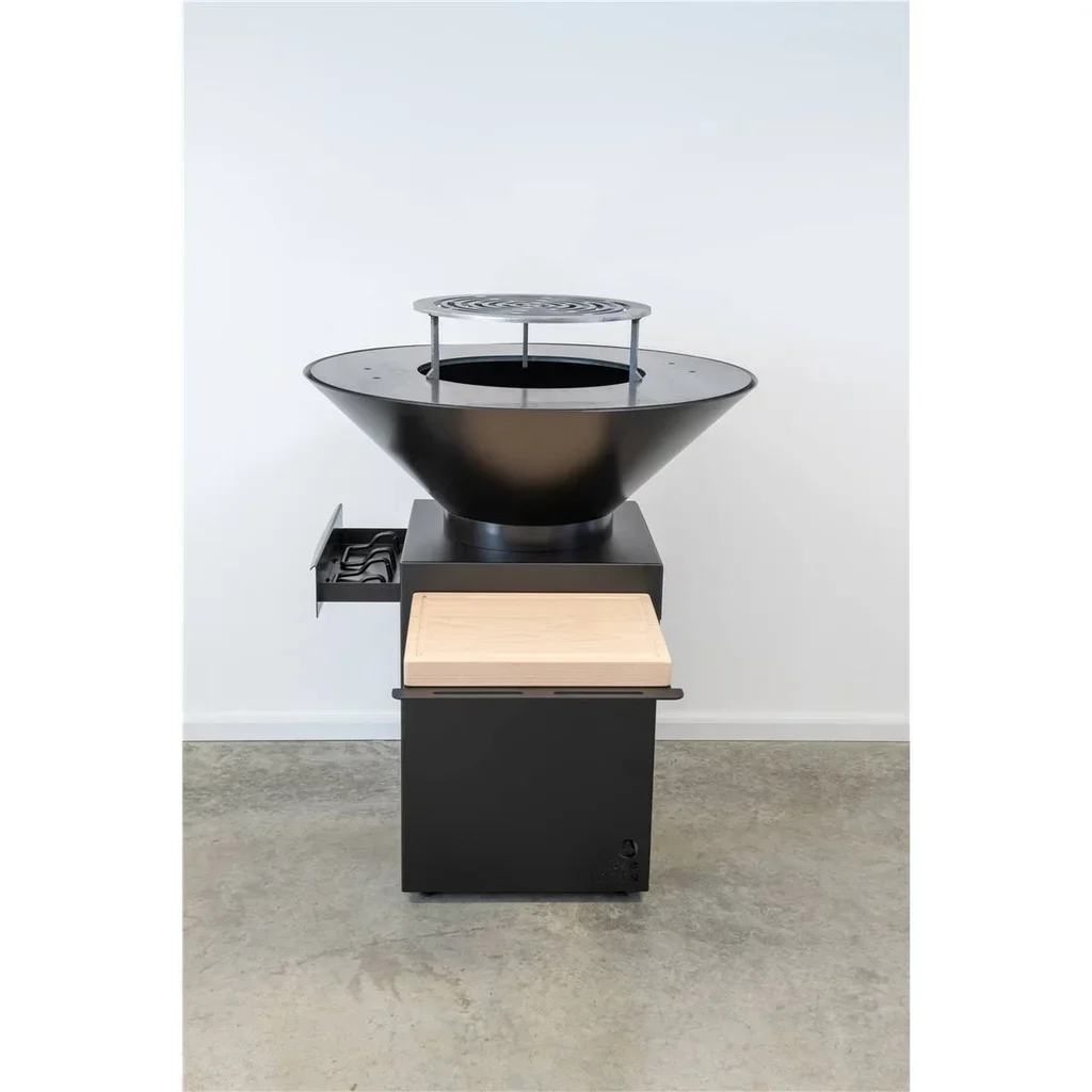 Brasero de Jardín B90 Edición Hiedra con Plancha y Cajón de Cenizas