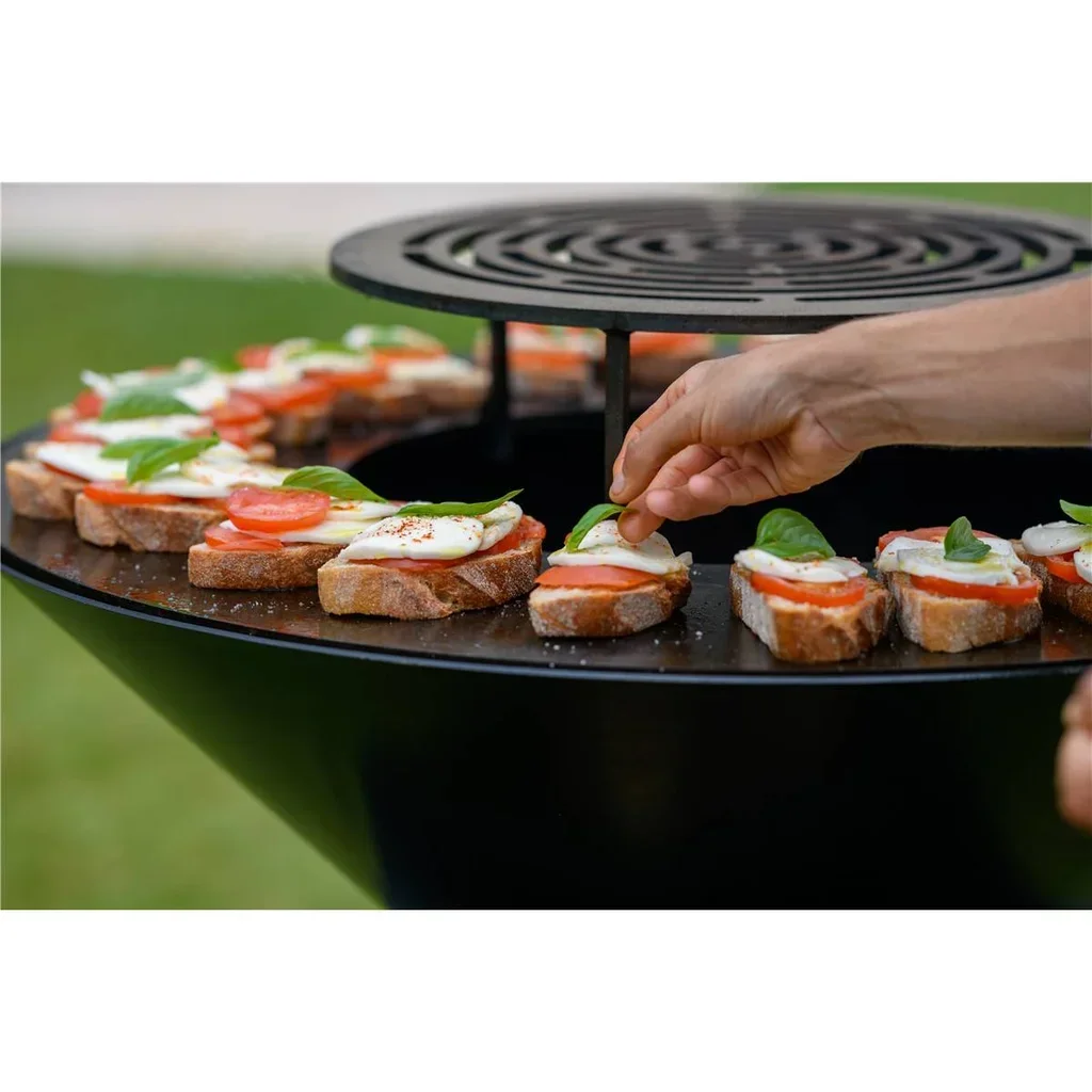 Brasero de Jardín B90 Edición Hiedra con Plancha y Cajón de Cenizas