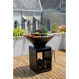 Brasero de Jardín B90 Edición Hiedra con Plancha y Cajón de Cenizas