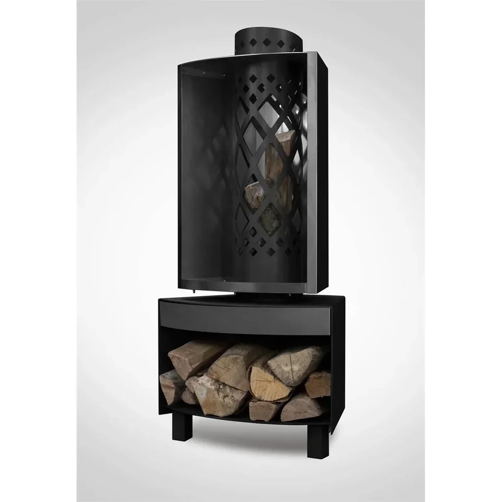 Brasero de Jardín FARO Acero Inoxidable con Ruedas