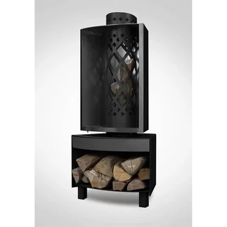 Brasero de Jardín FARO Acero Inoxidable con Ruedas