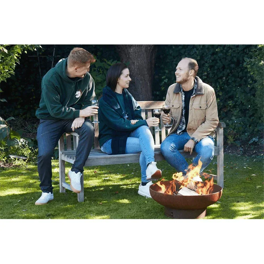 Brasero de Jardín Jack Acero Corten Ø 60 cm - Chimenea Exterior de Diseño