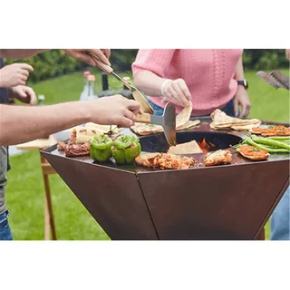 Brasero Nestor Barbecook acero corten 16 comensales plancha parrilla