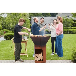Brasero Nestor Barbecook acero corten 16 comensales plancha parrilla