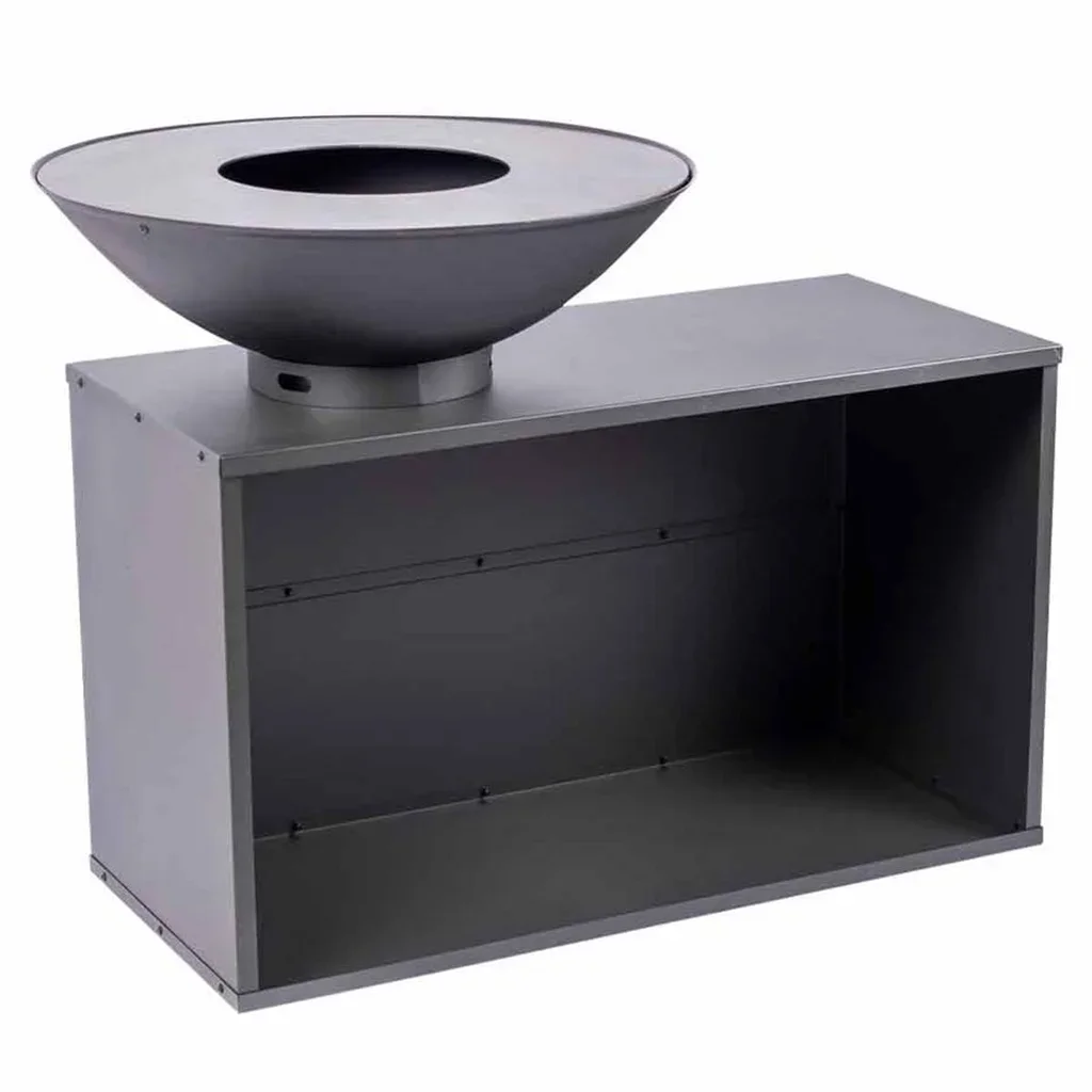 Brasero RedFire Onyx 80 con Encimera y Parrilla de Cocina - 80 cm