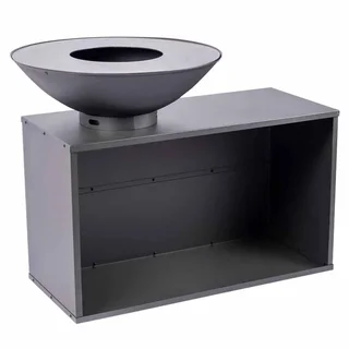 Brasero RedFire Onyx 80 con Encimera y Parrilla de Cocina - 80 cm