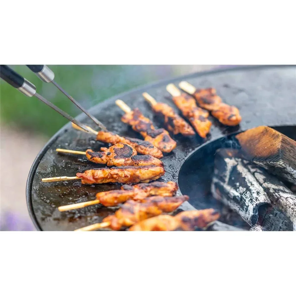 Brasero RedFire Onyx 80 con Encimera y Parrilla de Cocina - 80 cm