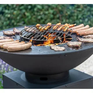 Brasero RedFire Onyx 80 con Encimera y Parrilla de Cocina - 80 cm