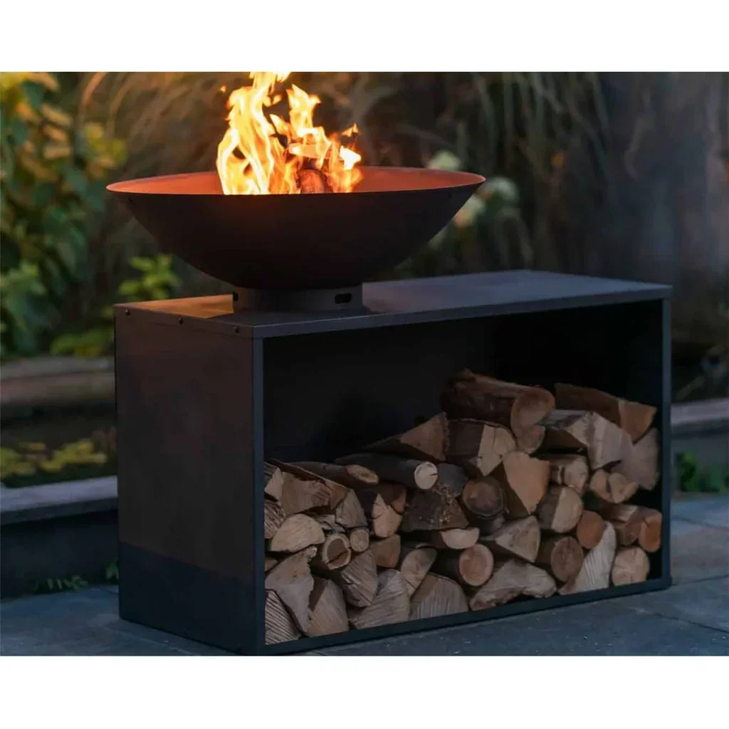 Brasero RedFire Onyx 80 con Encimera y Parrilla de Cocina - 80 cm