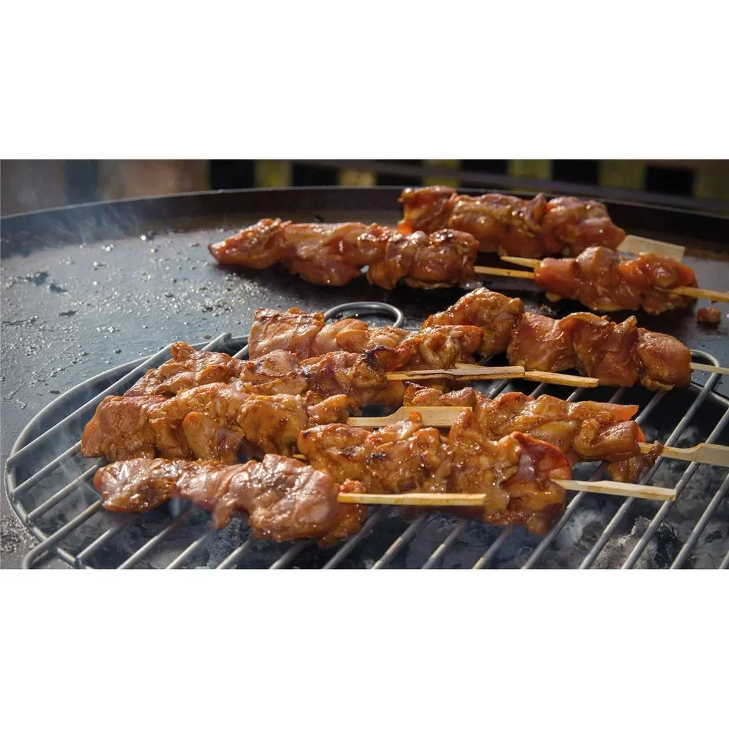 Brasero plancha ORION Classic acero Corten efecto óxido con tapa apagafuegos 80cm - Barbacoa exterior