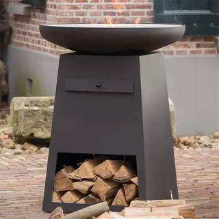 Brasero Plancha ORION Classic Negro con Tapa Apagafuegos 80 cm