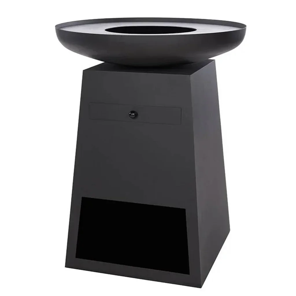 Brasero Plancha ORION Classic Negro con Tapa Apagafuegos 80 cm