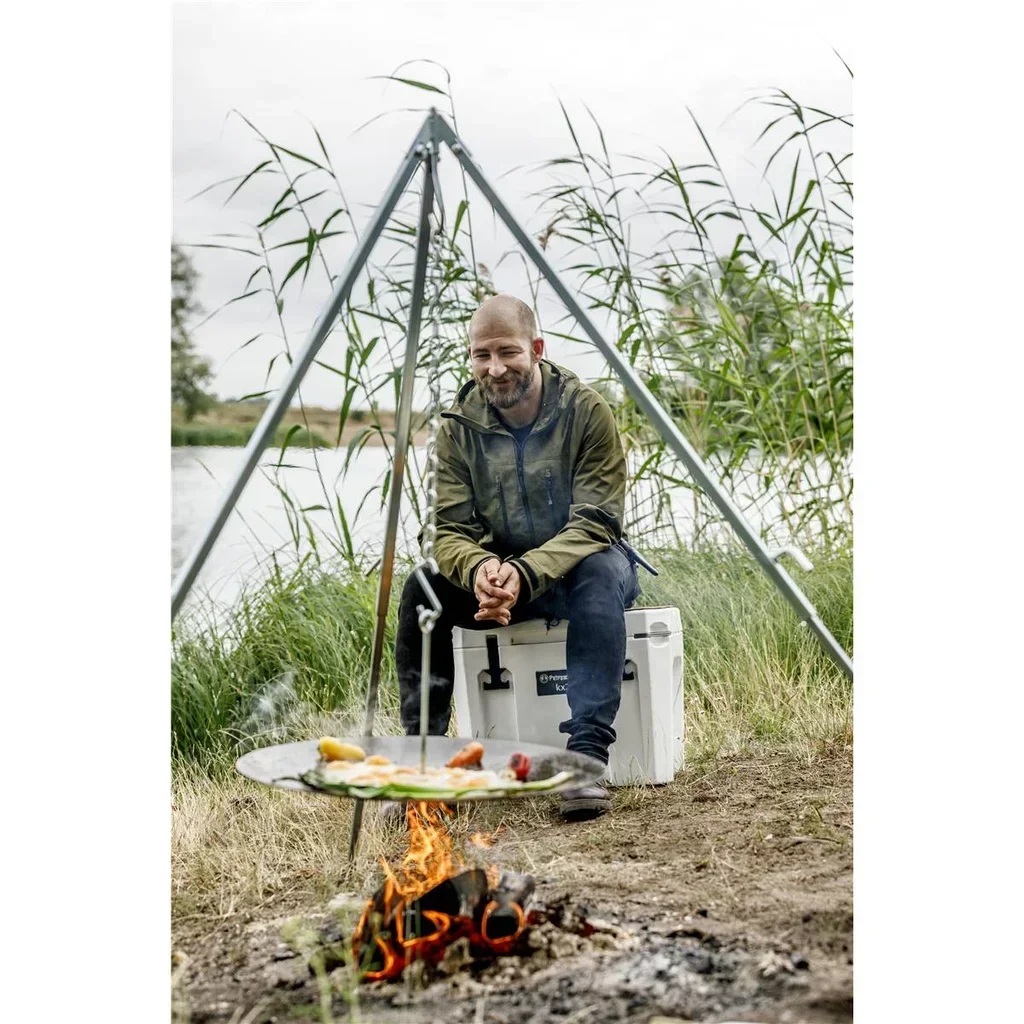 Brasero Colgante Petromax 56 cm – Placa de Cocción de Acero para Trípode